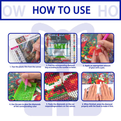 Focart 10 Pack Diamond Painting, Random Diamond Art Kits 5D Full Drill DIY Crafts for Home Wall Decor Gift