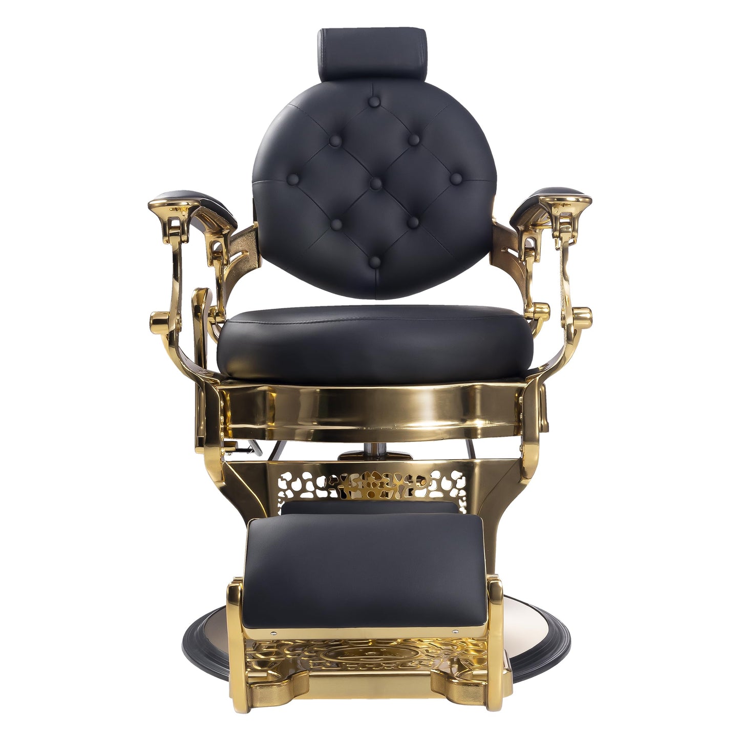 MYS Vintage Barber Chair for Hairdressers Heavy Tattoo Shampoo Heavy Duty Barber Chair Professional Salon + Golden