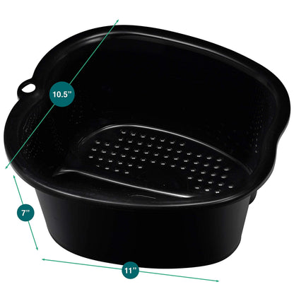 Foot Soaking Bath Basin – Large Size for Soaking Feet | Pedicure and Massager Tub for at Home Spa Treatment | Callus, Fungus, Dead Skin Remover, Blue