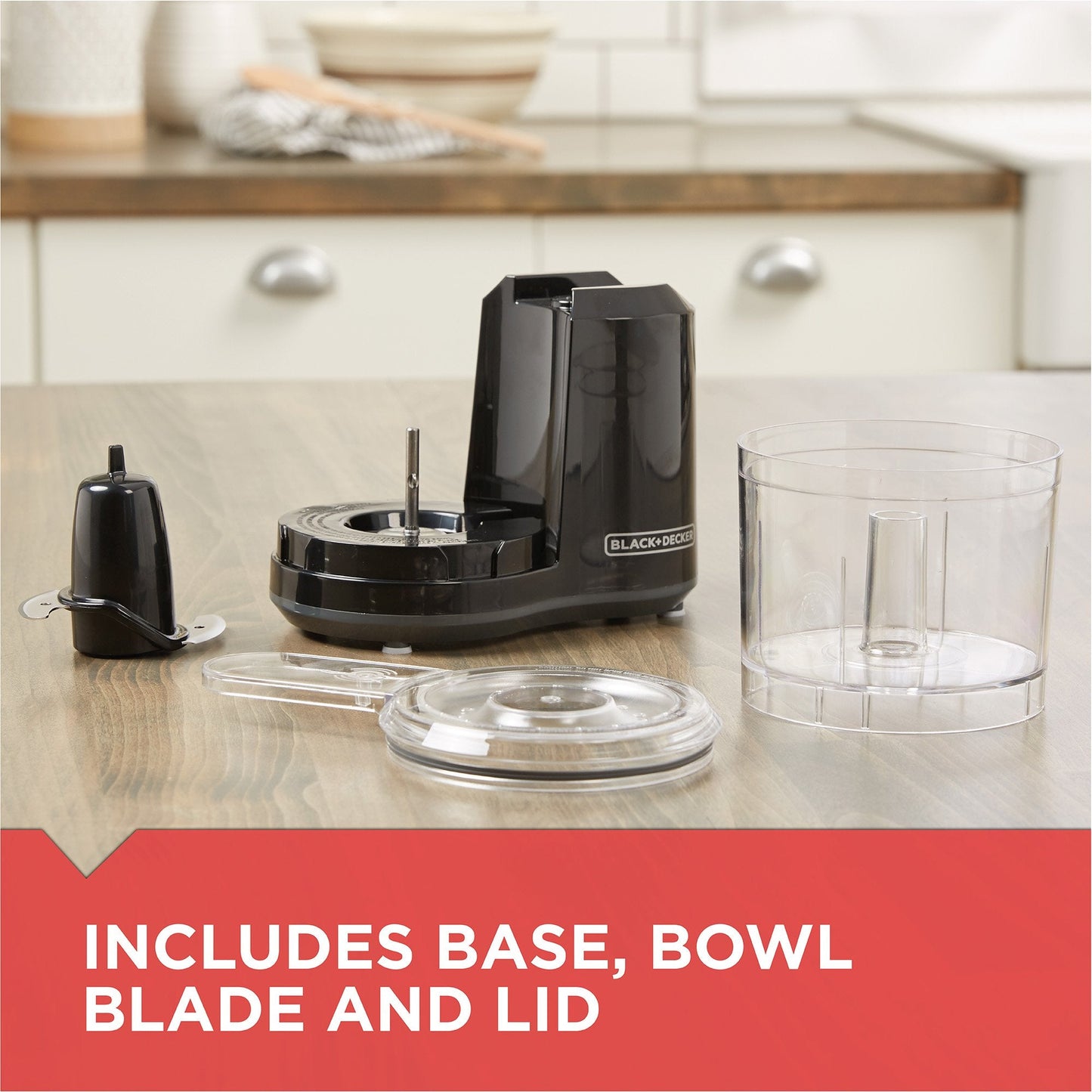 BLACK+DECKER 1.5-Cup Electric Food Chopper, One Touch Pulse, 150W Motor, Mini Food Processor, Stay-Sharp Blade, Dishwasher Safe