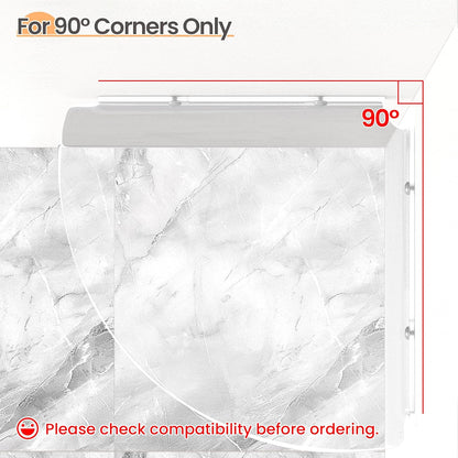 4 Pack 10 upsimples Acrylic Corner Floating Shelves, in Clear Hanging Shelves with Cable Management Design, Wall