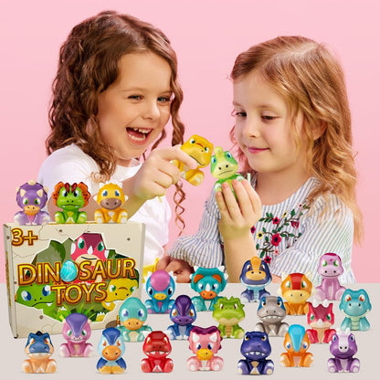 DMIGHT Party Favors for Kids 24PCS Dinosaur Squishy Toys,Goodie Bag Stuffers, Pinata Stuffers,Birthday Gifts for Boys & Girls,Treasure Chest Prizes,Classroom Prizes for Kids (Dinosaur) (Dinosaur)