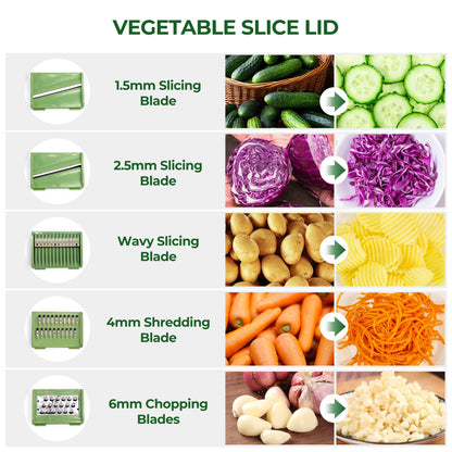 SUSTEAS Stainless Steel Salad Spinner Large, Vegetables Wash Bowl, Fruits & Herb Lettuce Dryer with 5 Blade Slicer Egg Yolk Strainer Shredder for Efficient Salad Preparation and Food Washing, 4.25Qt