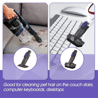 Vacuum Crevice Tool Brush Replacement Parts Compatible with Shark Pet Cordless Stick IX141 IZ162H IZ163H IZ362H IZ562H IZ140 IZ142 UZ145 Removable two-in-one Tool Brush Attachments for D-Shaped Vacuum