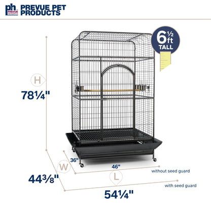 Prevue Pet Products Empire Bird Cage, X-Large, Black Hammertone,46" L x 36" W x 78 1/4" H
