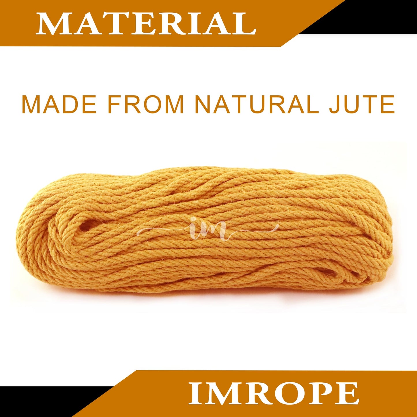 IMROPE 6mm x 200 Feet Orange Jute Rope, Twine for Gardening Tomato Climbing Plant Tie Floristry Crafts Gift Wrapping Packing Decor