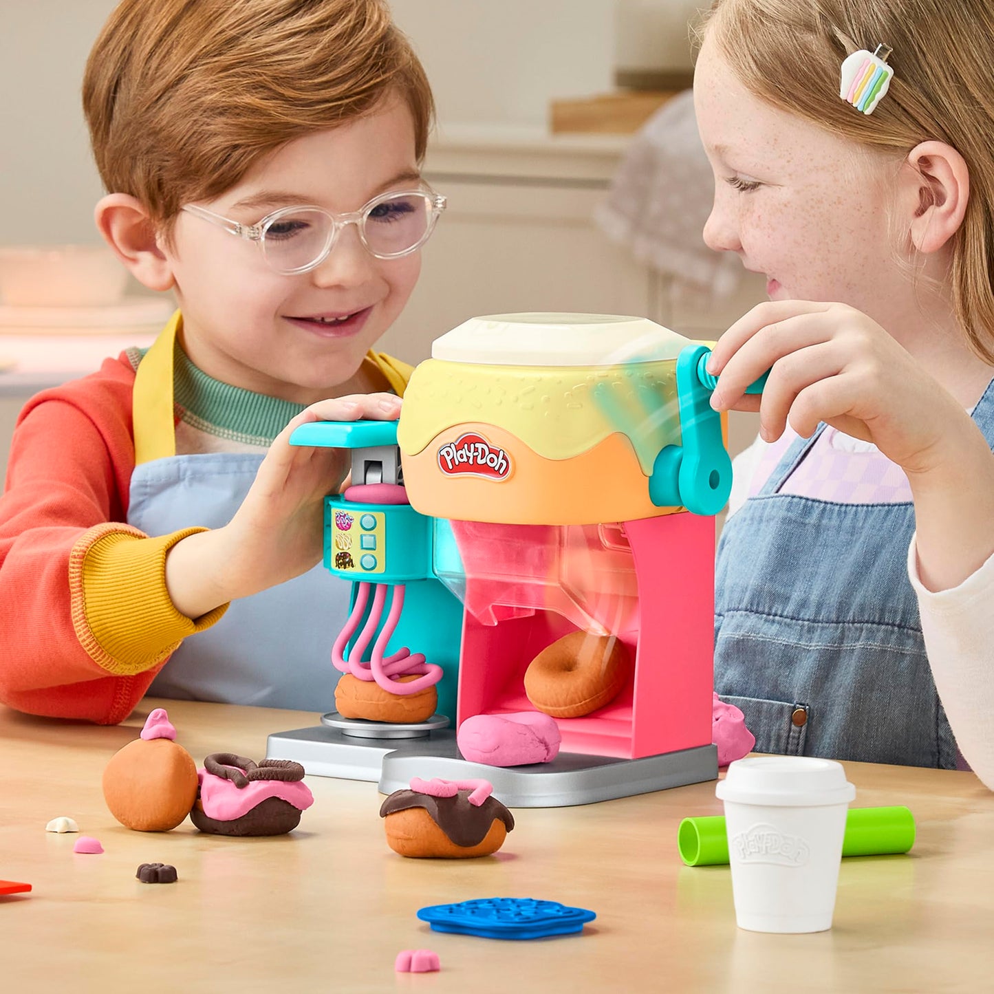 Play-Doh Donut Drop Shop Playset, Play Food Toy, Kids Arts & Crafts, Easter Gift for Kids 3+ Years