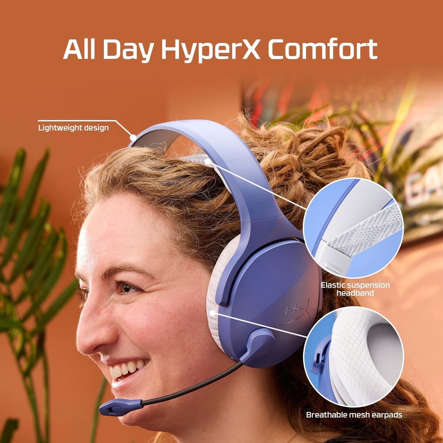HyperX Cloud Jet – Dual Wireless Gaming Headset, 2.4GHz dongle, Bluetooth 5.3, PC, PS5, Mobile, USB-A – Black