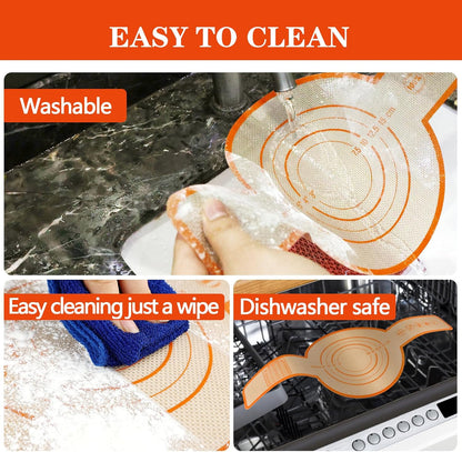 UBeesize 2 Pack Thickened Silicone Bread Sling, Reusable Sourdough Bread Baking Mat for Dutch Oven