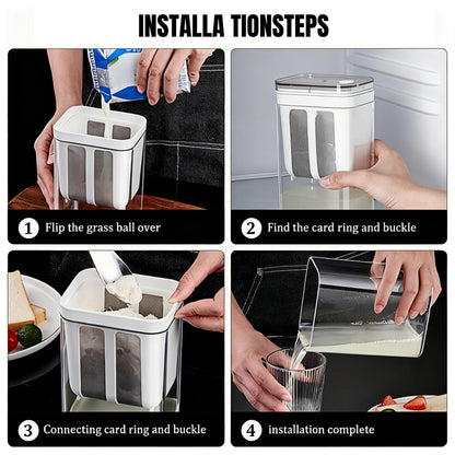 Yogurt Strainer—【1.9QT/0.475GAL Total】 & 【0.9QT/0.23GAL Filter】, Yogurt Strainer Greek Yogurt Strainer Yogurt Press, BPA-Free PP Strainer for Whey Separation（Totle1.9QT）