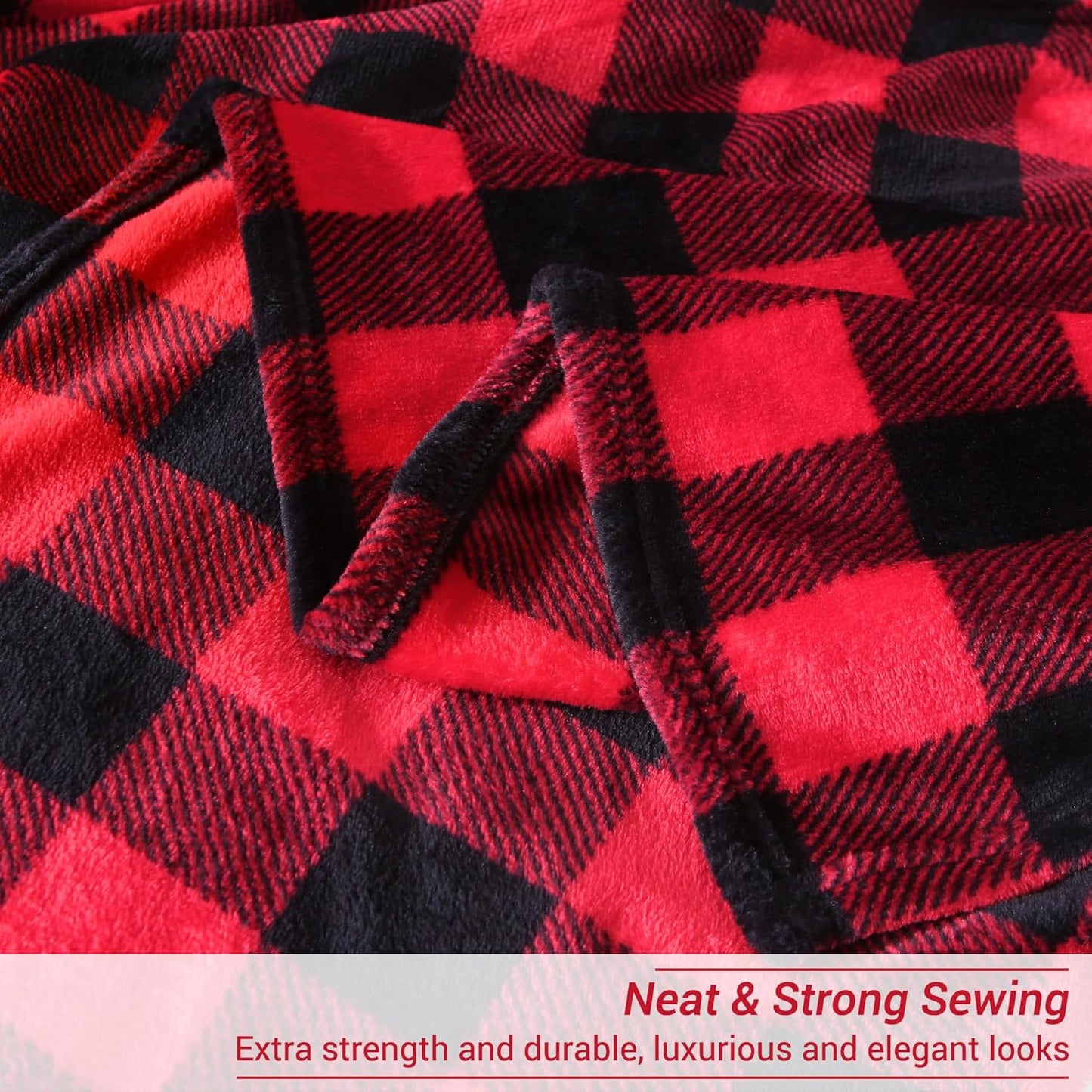 Viviland Checkered Blanket Throw, Soft Fuzzy Cozy Buffalo Plaid Blanket for Couch, 50x60 Inches