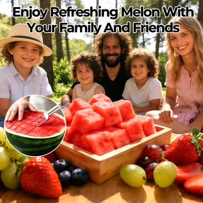 2-in-1 Stainless Steel Fruit Cutter, 2026 New Upgrade Dual Head Watermelon Fork Slicer Cutter Tool, Summer Watermelon Fruit Cutting Home Kitchen Gadgets (2PCS)