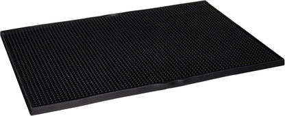 Update International BSM-1218BK Rubber Bar Service Mat, 18" x 12"