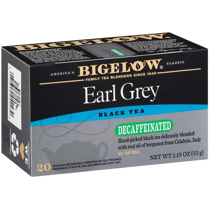 Bigelow Tea Decaffeinated Earl Grey Black Tea - 20 Count Box | Pack of 6 | 120 Total Tea Bags