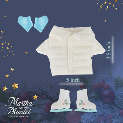 Martha Stewart Ski Jacket Expansion Pack - Ice Skates & Mittens for Elf Collectibles | Perfect Secret Santa Gift