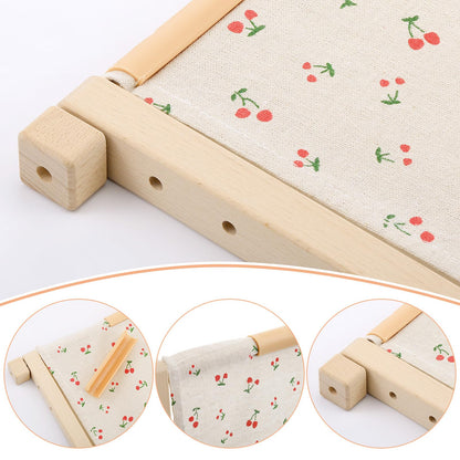 CroBlissful Cross Stitch Scroll Frame Set with Plastic Clamps Beech Hardwood Embroidery Frame Needlepoint Cross Stitch Holder for Sewing, Needlework, Embroidery Projects