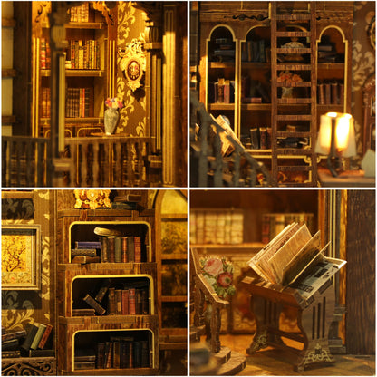 CRIOLPO Book Nook Kits for Adults - Book Nook Kit Bookshelf Decor DIY Miniature House Kit for Bookshelf - Craft Kits for Adults Booknook Model Kits Tiny House Arts and Crafts