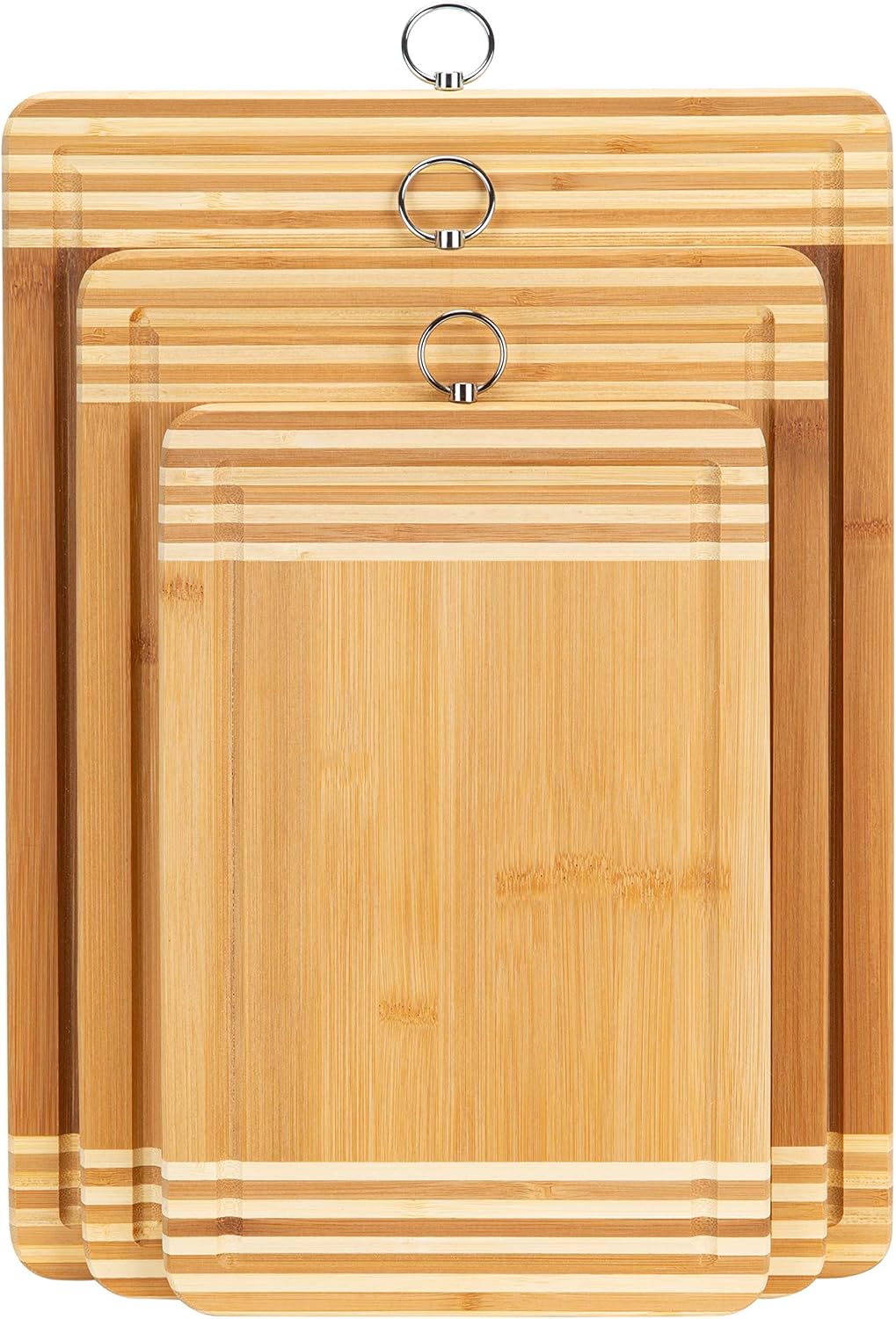 Kitchen Details Bamboo Cutting Board, Large Dual Sided Ultra Thick Cut Resistant with Drip Edge