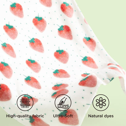 Bedsure Cute Strawberry Decor Throw Blanket Pink for Kids - Soft Fleece Throw Home Decor for Girls Women Teens as Birthday, GentleSoft Cozy Fruit Pattern Blankets for Couch Bed, 50x60