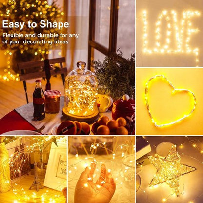 Kolpop 30 Pack LED Fairy Lights - 7FT Battery Operated Mini Twinkle String Lights | Waterproof Warm White for Christmas & Parties