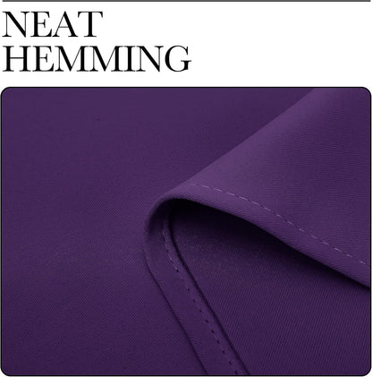 NICETOWN Blackout Draperies Curtains - Thermal Insulated Triple Weave Panels, Set of 2 (55 x 68 inches, Royal Purple)