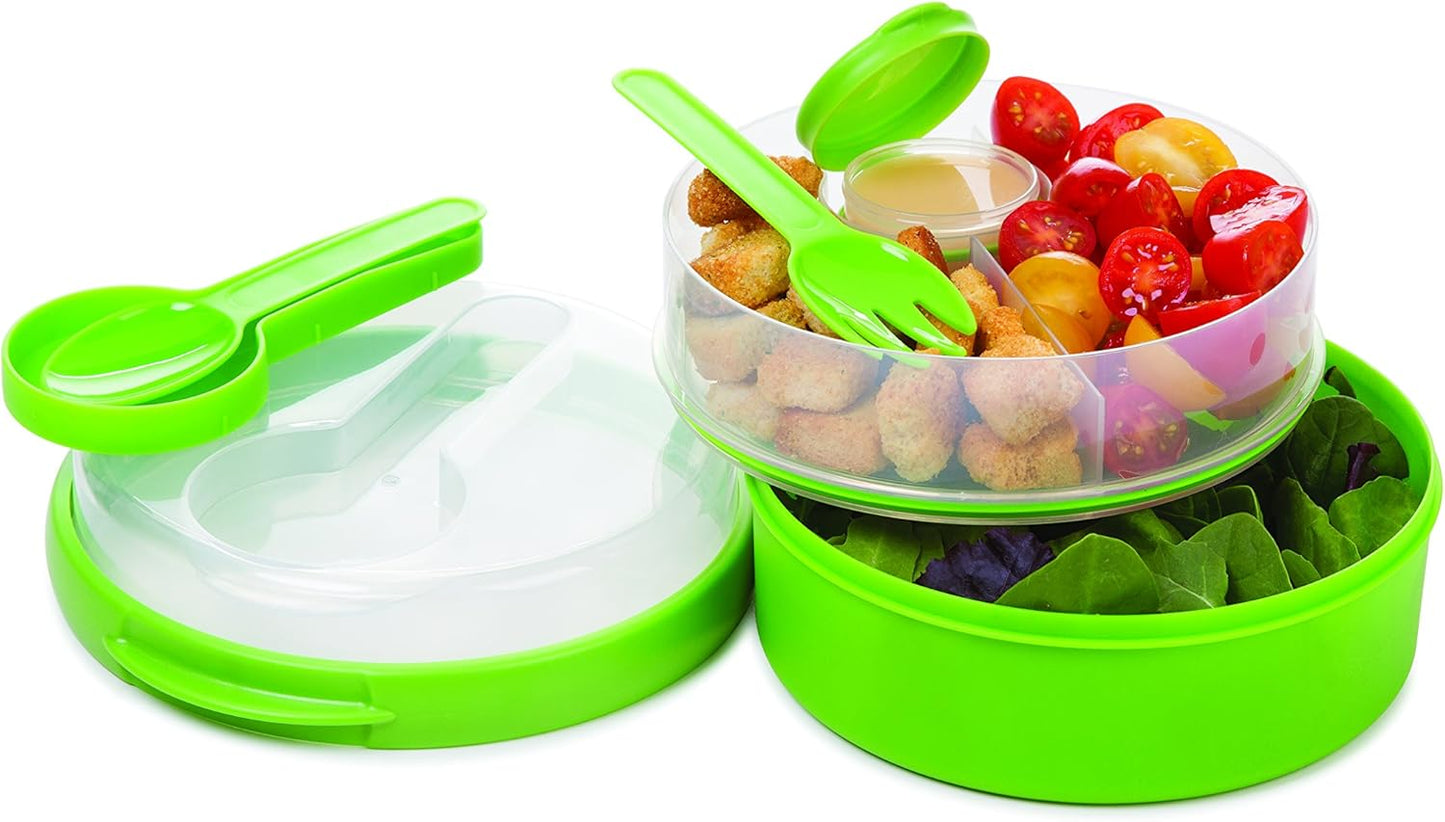 Progressive Prep Solutions On the Go Hand Held Lunch Box/Salad Bowl - Green
