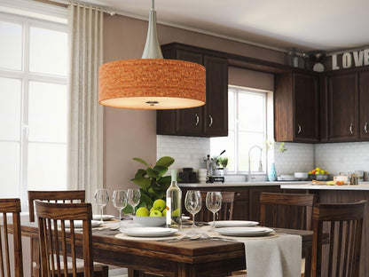 Kenroy Home 93013BS Bulletin 3-Light Pendant, Brushed Steel