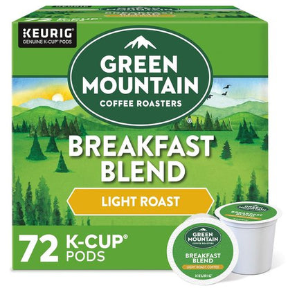 Green Mountain Coffee Roasters Breakfast Blend - Light Roast K-Cup Pods | 72 Count