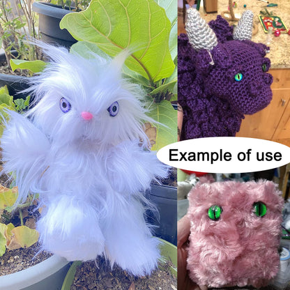 Julie Wang 40PCS 9MM Dragon Safety Eyes Animal Crafts Making Amigurumi Crochet Project DIY Supplies for Adult Artist Model Enthusiast with Washer 0.35inches