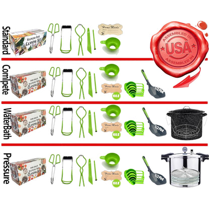 Supa Ant Canning Supplies - Water Bath Canning Pot with Rack & Lid - Starter Kits Set for Beginners - Stainless Steel Water Bath Canner Kit & Rack - Rack, XL Ladle, Measuring Cups, Kitchen Funnel