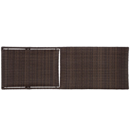 SAFAVIEH Outdoor Patio Furniture Collection – Alex Brown & Taupe Quick Dry Foam Lounger, Adjustable Outdoor Chaise, Modern Curved Design (PAT7545B)