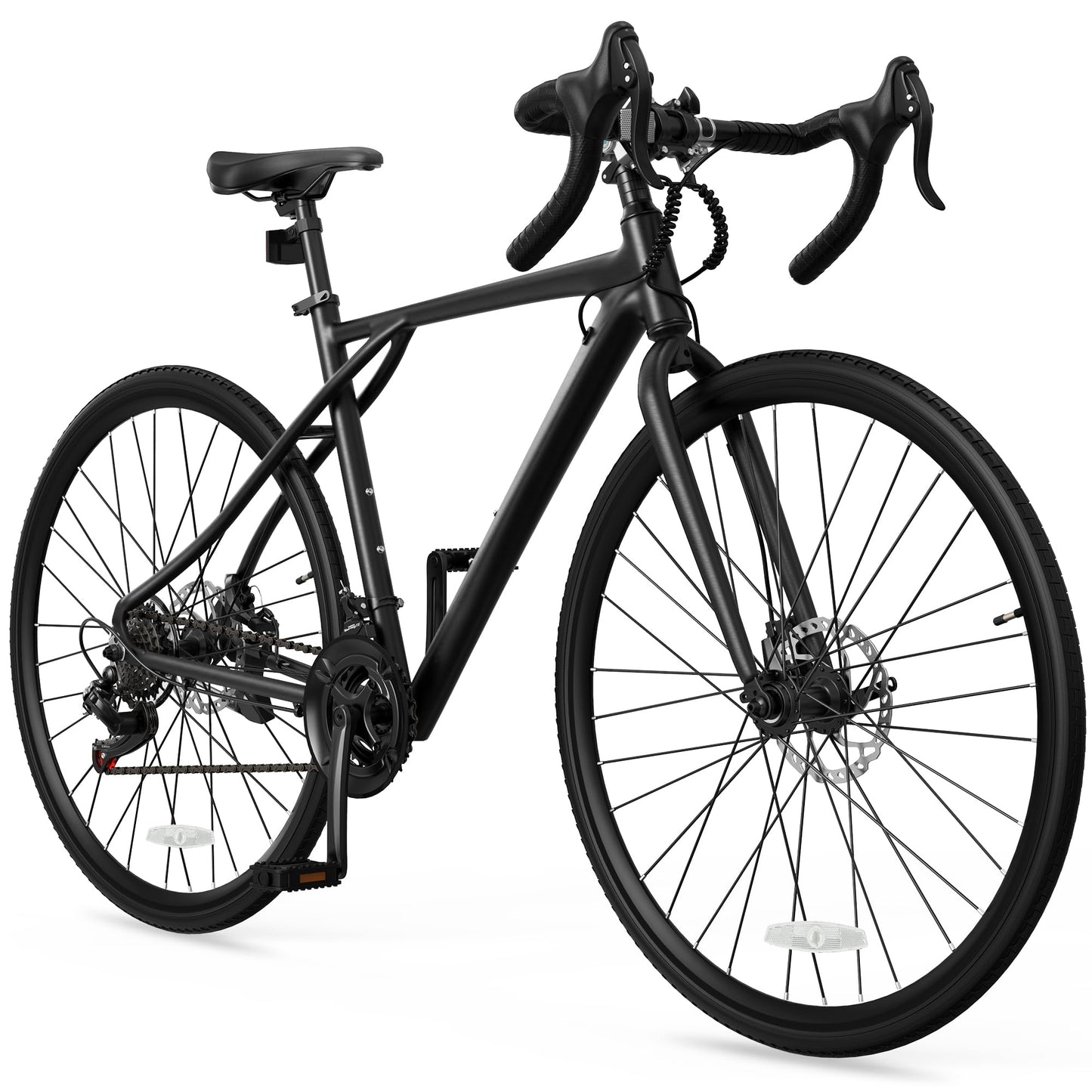 YITAHOME 700C Road Bike, 21 Speed Commuter Bicycle for Men Women, Lightweight Aluminum Frame Racing Bike, Adult Bicycle with Dual Disc Brake