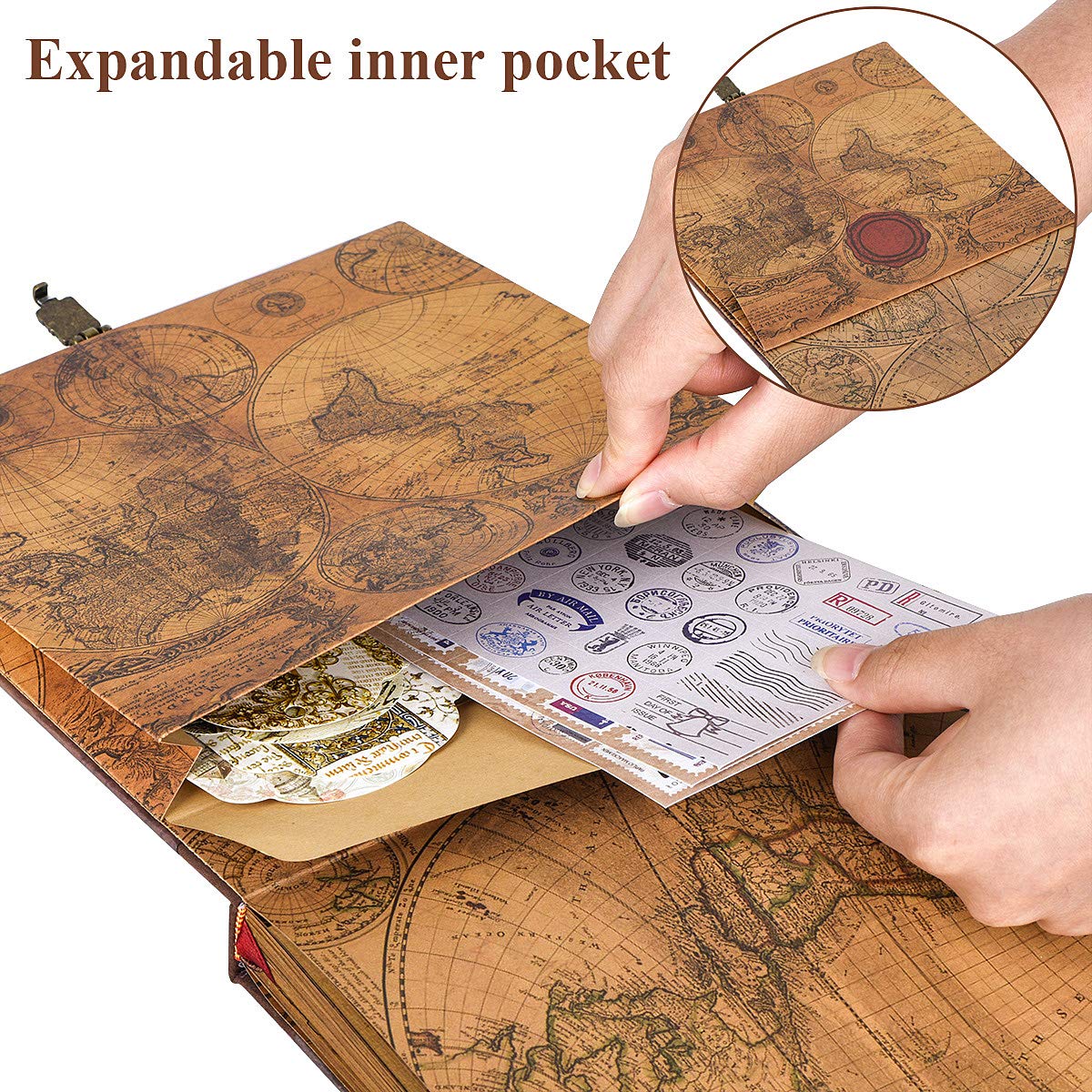 Adventure Book 148-Page DIY Handmade Scrapbook Kit - Embossed Leather Cover - Gift Boxed with Full DIY Accessories for Couples, Weddings, Anniversaries & More for Life’s Greatest Adventures