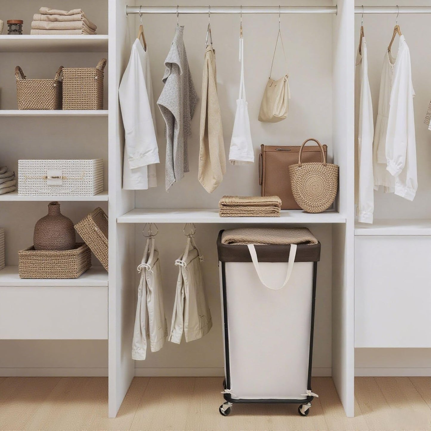 160L GRANNY SAYS Rolling Laundry Basket, Laundry Hamper with Wheels, Large Laundry Cart with Removable Bag, Clothes