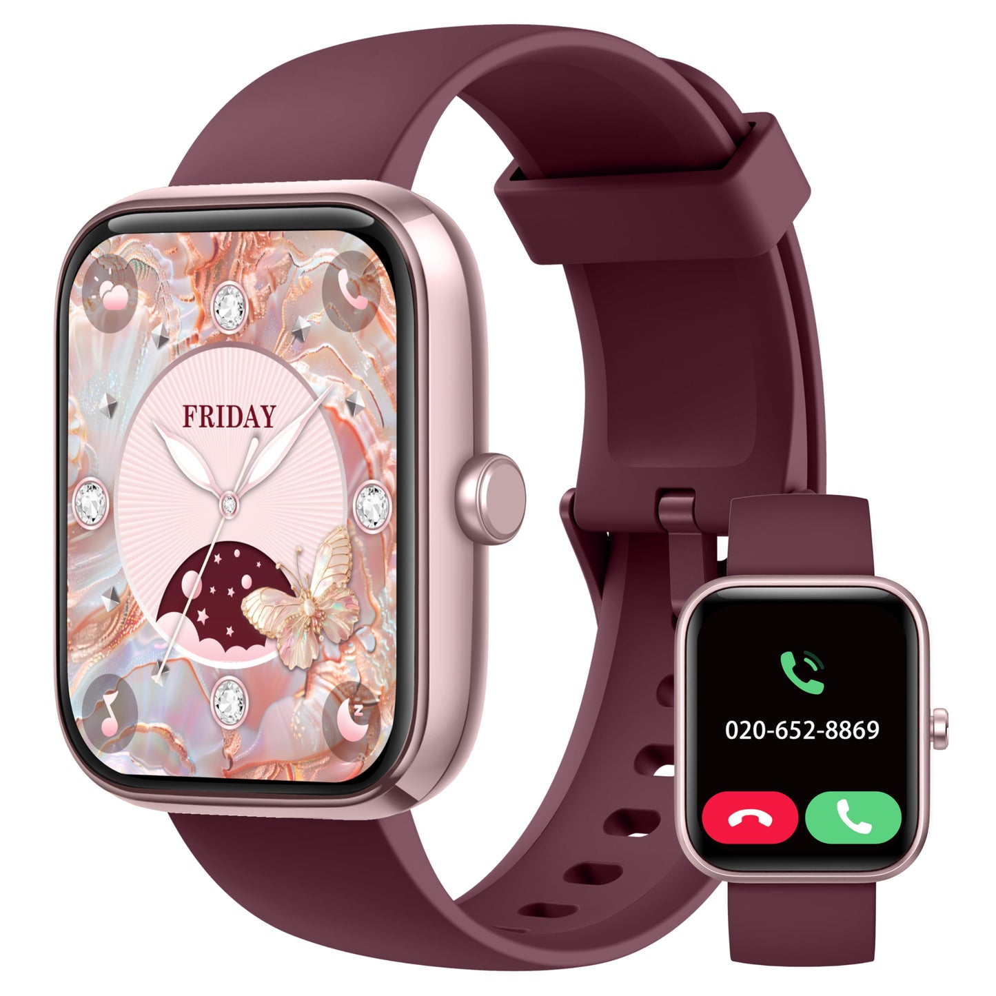 Smart Watch, 44mm Smartwatch Answer Make Calls, Alexa 1.83" Fitness Watch, IP68 Waterproof Fitness Tracker Women Men, Heart Rate/Sleep Monitor, 100+ Sports Pedometer Watch for Android & iOS Phone