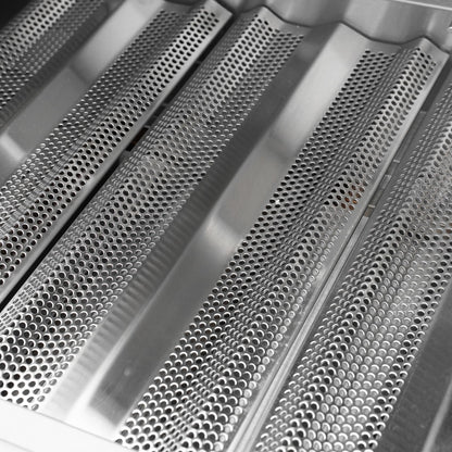 Hygrill STD Series 40-Inch Built In Grill for Liquid Propane, Stainless Steel Outdoor Kitchen 5-Burner Grill Head, Black