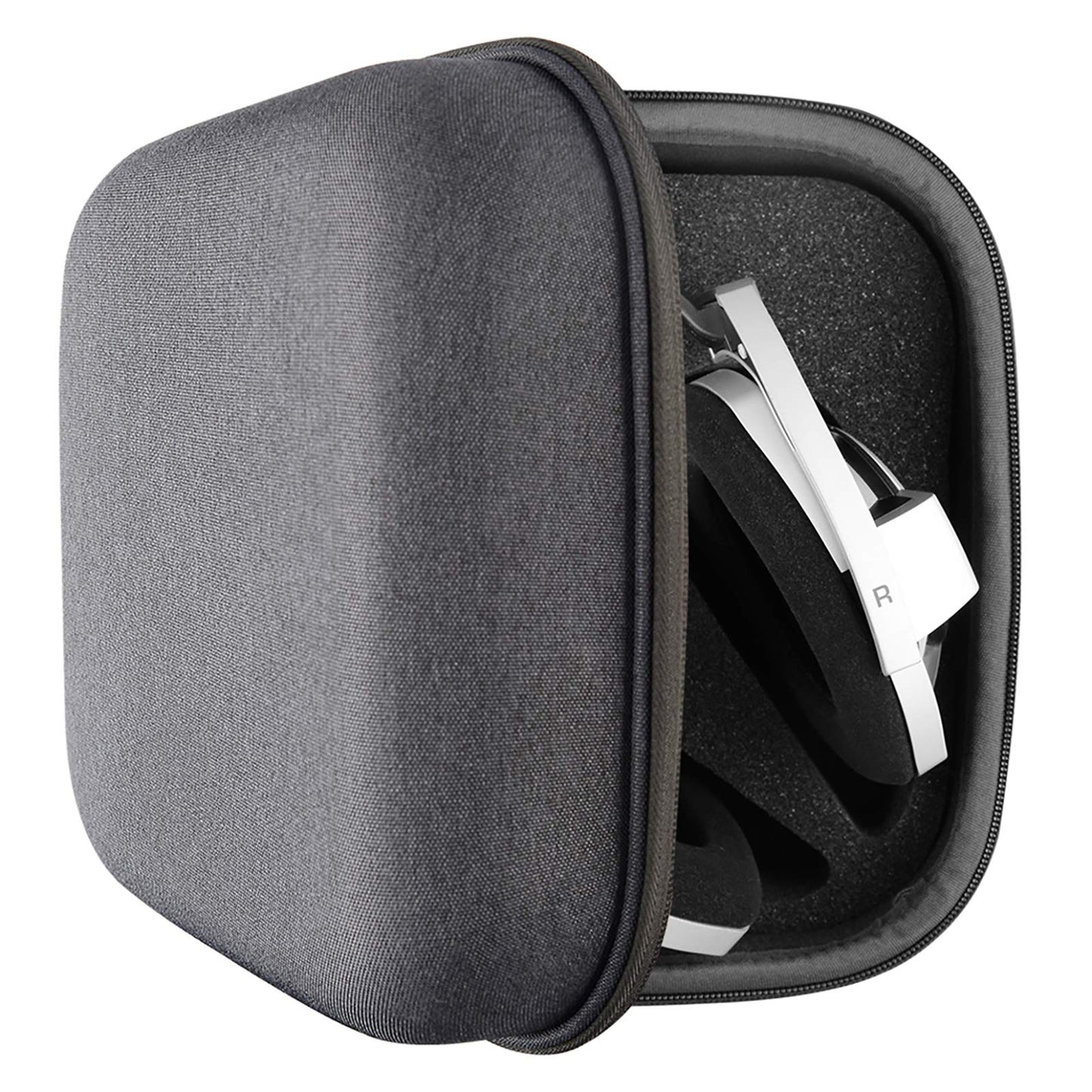 Geekria Shield Headphones Case Compatible with Sennheiser HD800S, HD800, HD820, HD700, HD660s2, HD650, PXC550 II, Replacement Hard Shell Travel Carrying Bag with Cable Storage (Dark Grey)
