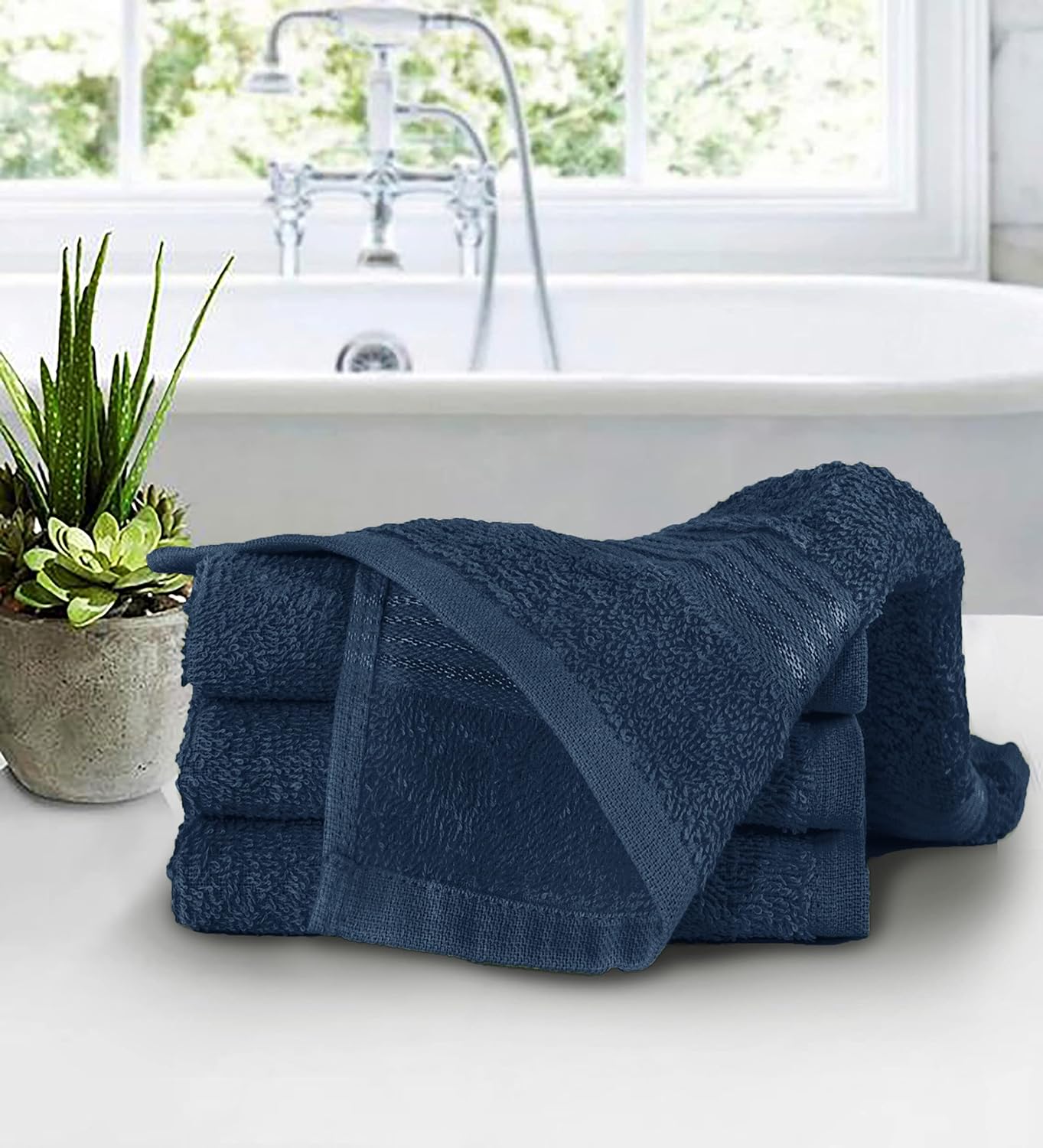 Belizzi Home 24 12x12 inch, Ultra Soft Cotton Washcloths, Contains Piece Face Cloths Ideal for Everyday use Face