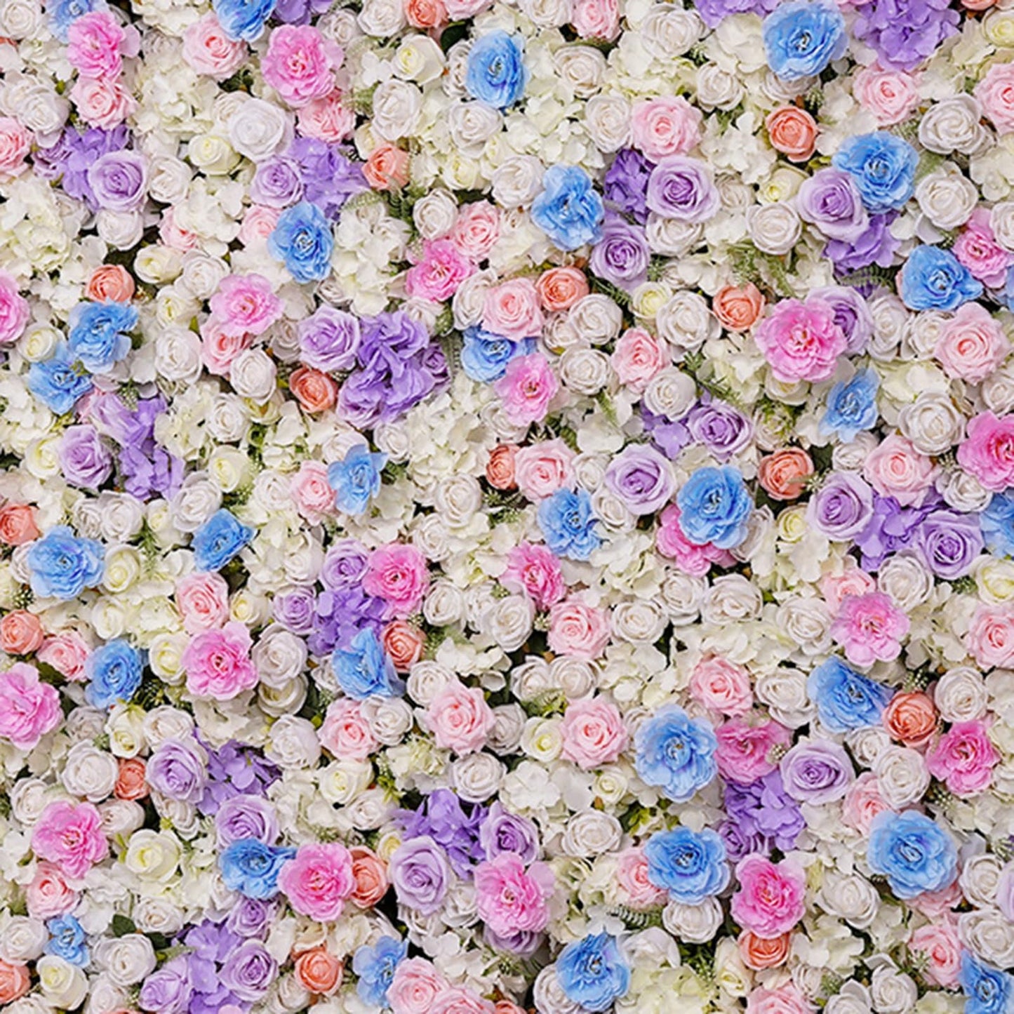 UYCVT Handmade Romantic Colorful Flowers Wall Large Artificial Flower Wall Backdrop Panels, Rose Wedding Backdrop 300 * 300Cm*3-300 * 300cm/10 * 10FT