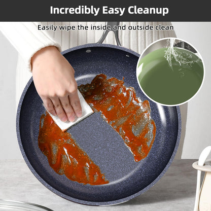Nuwave Lux 13pc Forged Lightweight Cookware Set PFAS Free, Healthy G10 Duralon Ceramic Coating, Ultra Non-Stick, Stay-Cool Handles, Works on All Cooktops & Induction Ready