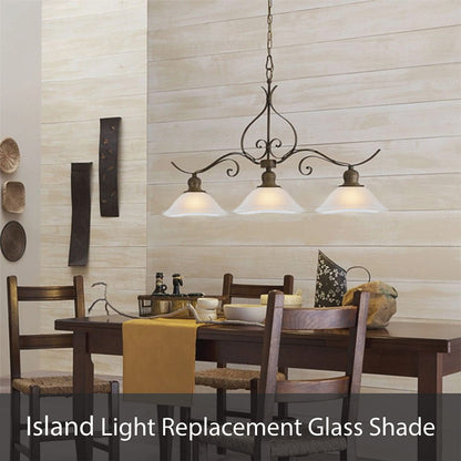 Aspen Creative 25308-60-1, Clear Glass Shade for Medium Base Socket Torchiere Lamp, Swag Lamp, Pendant, Island Fixture, 11-7/8" Diameter x 5-3/4" Height