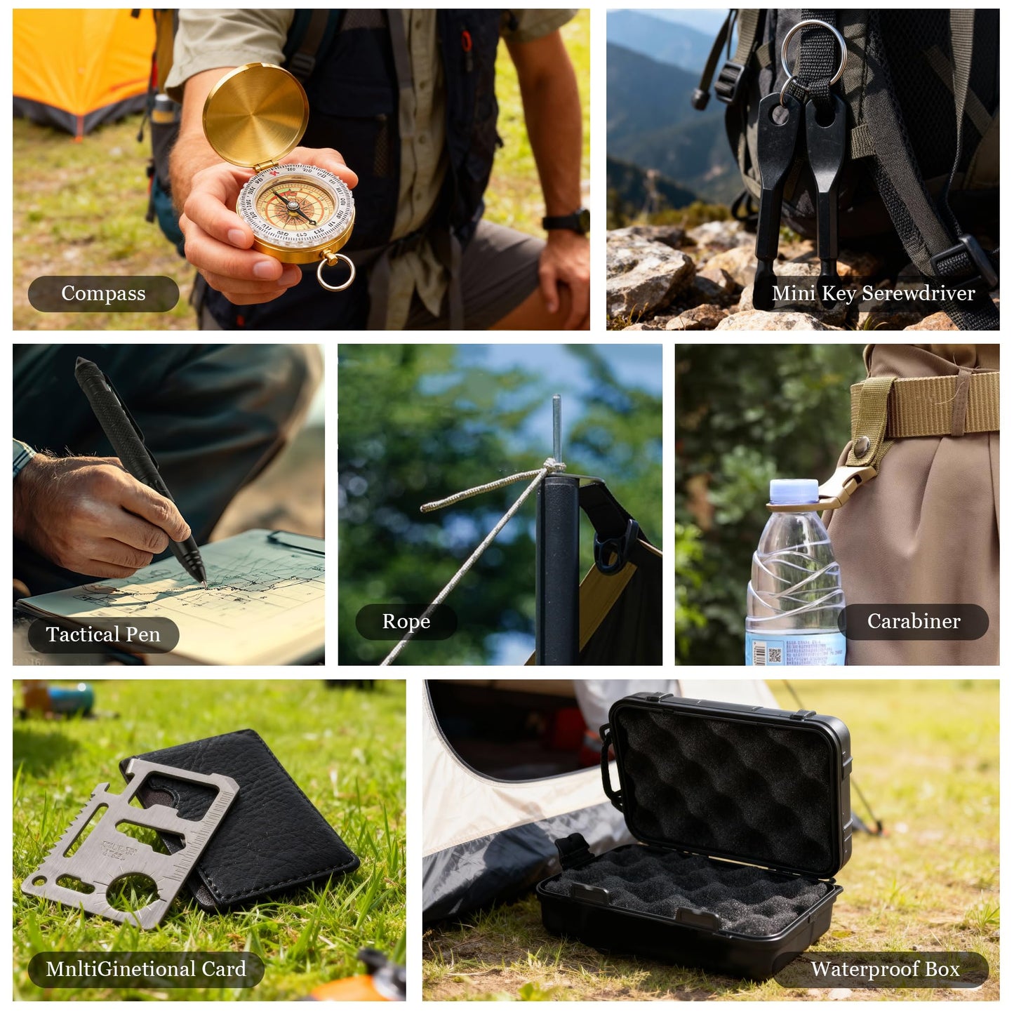 Survival Kit Advent Calendar 2025 for Men, 24 Day Christmas Countdown Surprise Gift with Outdoor Survival Tools for Teen Boys Men Outdoor Enthusiasts Hiking, Camping, Hunting, Fishing