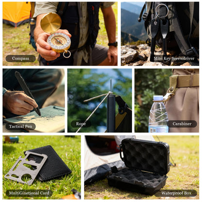 Survival Kit Advent Calendar 2025 for Men, 24 Day Christmas Countdown Surprise Gift with Outdoor Survival Tools for Teen Boys Men Outdoor Enthusiasts Hiking, Camping, Hunting, Fishing