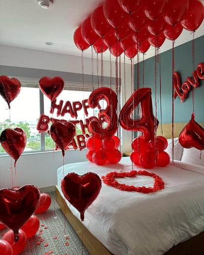 Red 8 Balloon - 40 Inch Number Balloon for Birthday Celebrations | Perfect for 8th Party Decor