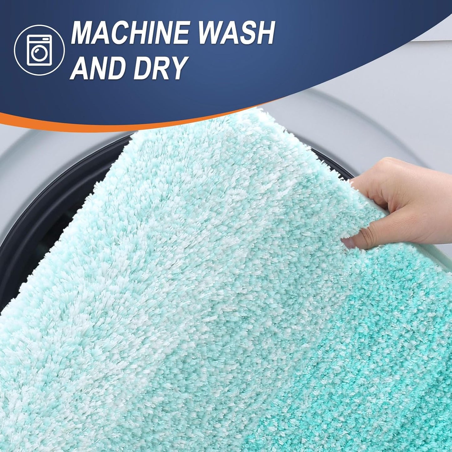 OLANLY Bathroom Rugs - Extra Soft Microfiber Mat | Quick Dry, Machine Washable, 34x21, Teal