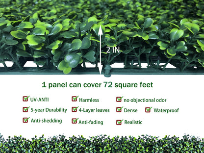 ODTORY Artificial Ivy Privacy Fence Wall Screen: 6FT X 12FT (72 sqft) UV-Anti Faux Boxwood Roll Panels Greenery Backdrop Ivy Vine Leaf Hedges Fence Panels for Indoor Outdoor Green Decor