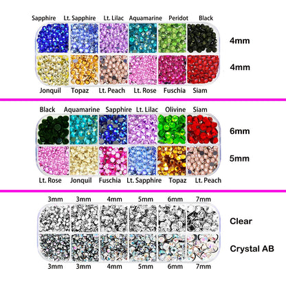 esseelove Bedazzler Kit with Rhinestones, Hotfix Applicator, DIY Hot Fix Rhinestone Setter, Hot Fixed Bedazzling Kit, 3560 Pcs, Crystal AB, Clear, 14 Colors, Tweezers, Gem Picker, Brush, Trays, Bag