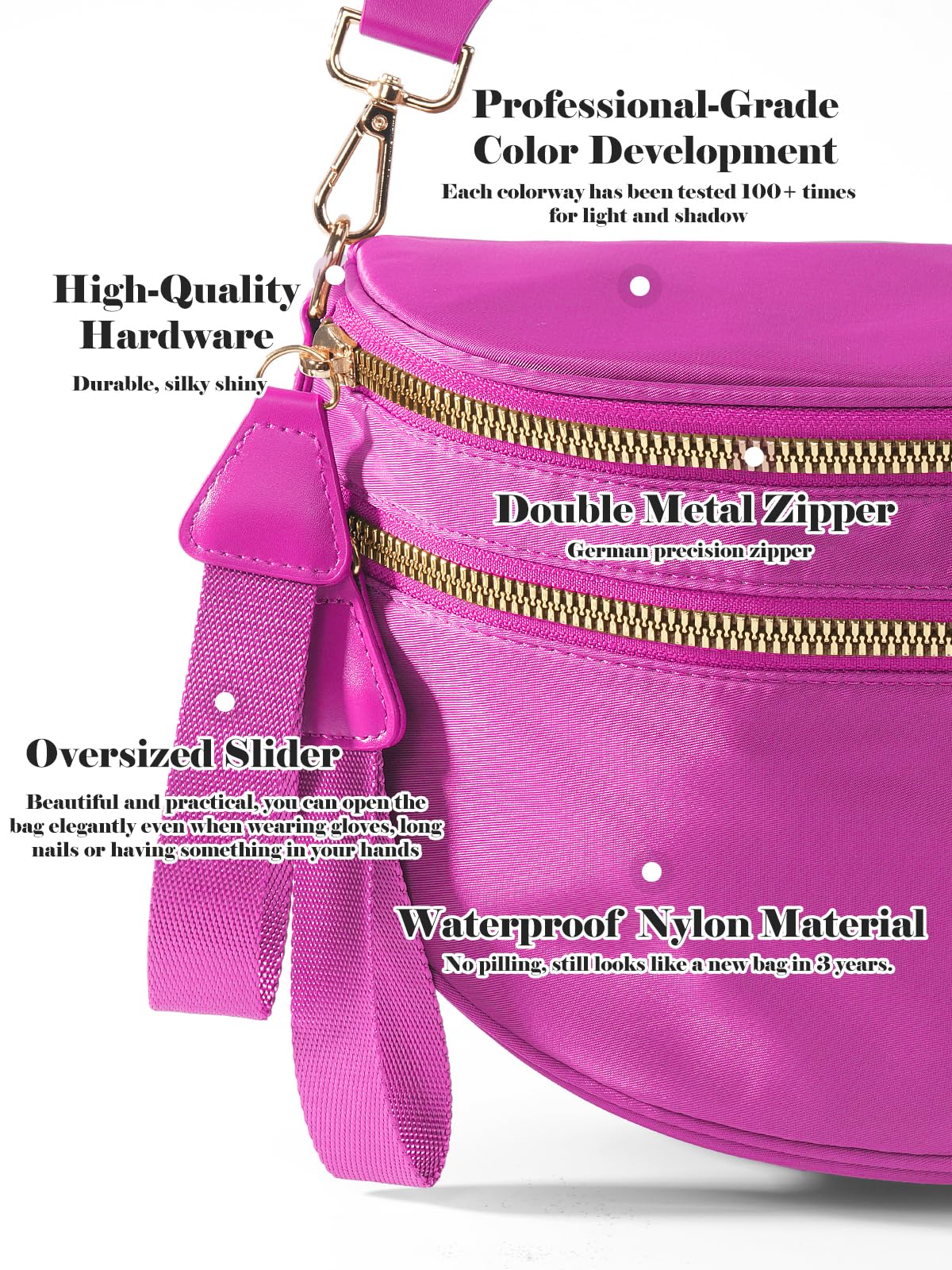 Pure Colour Crossbody Bag Bum Bag for Women,Spacious Purse Fanny Packs Belt Bag,Oversized Bum Bag (Colour Bum Bag-Beige)