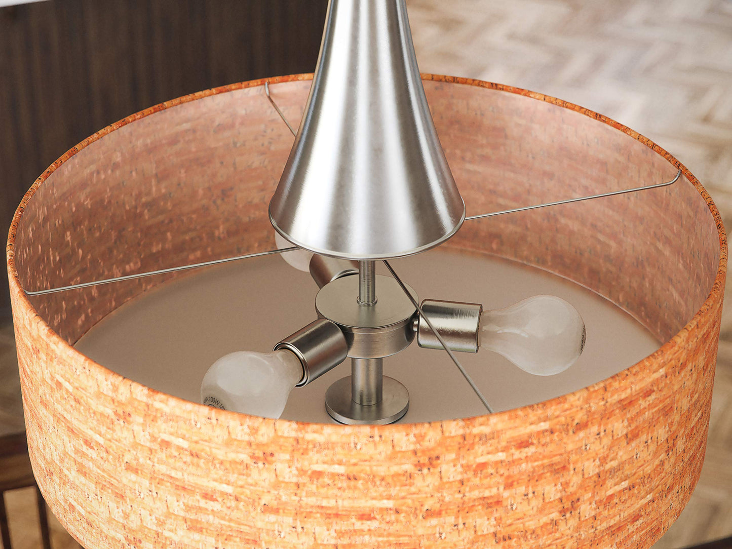 Kenroy Home 93013BS Bulletin 3-Light Pendant, Brushed Steel