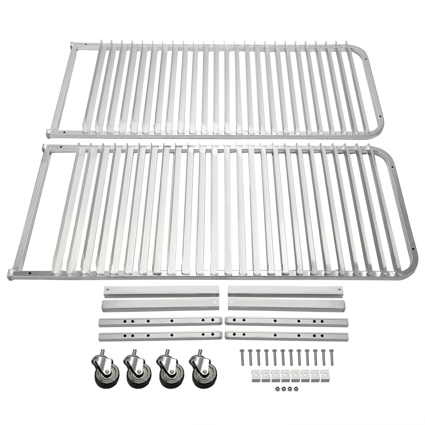 HECASA Adjustable Bun Pan Rack 25 Tier with Brake Wheels, Bakery Sheet Rack for Foodservice, Kitchen,Restaurant, Pizzeria, Hotel, Home, Aluminum, 24.72" L x 20.5" W x 58''H Oxidation